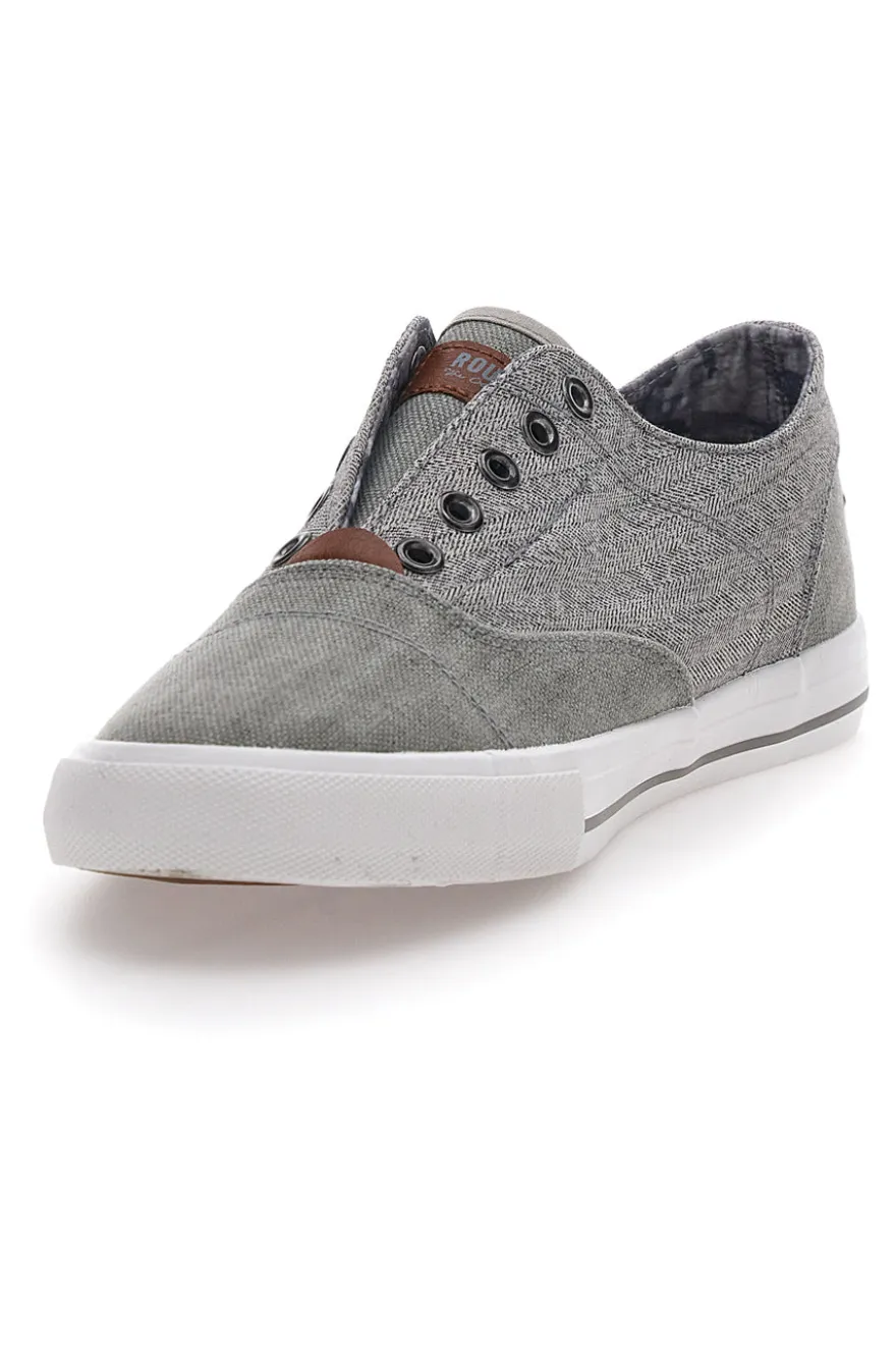 Graue Sneakers ohne Schnürsenkel Route 66 01819