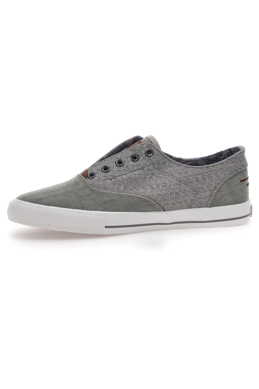Graue Sneakers ohne Schnürsenkel Route 66 01819