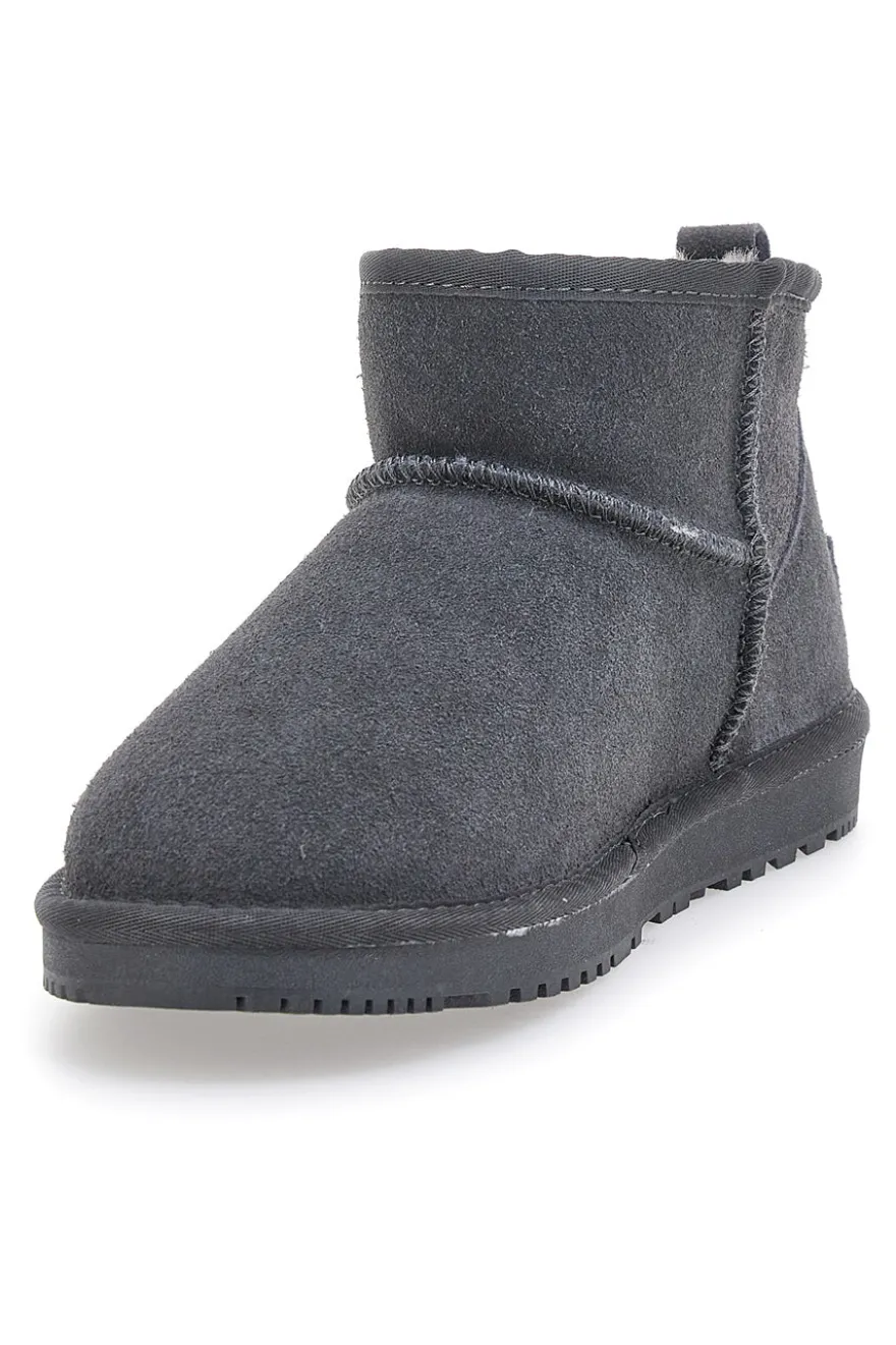 Graue Stiefeletten mit Fell Max Dillan 5522