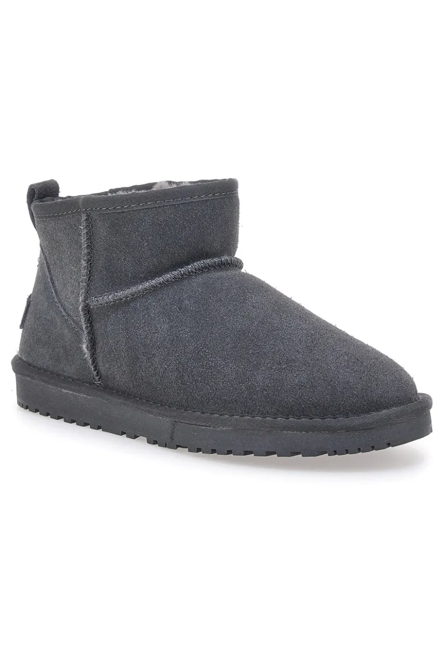 Graue Stiefeletten mit Fell Max Dillan 5522