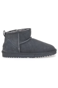 Graue Stiefeletten mit Fell Max Dillan 5522