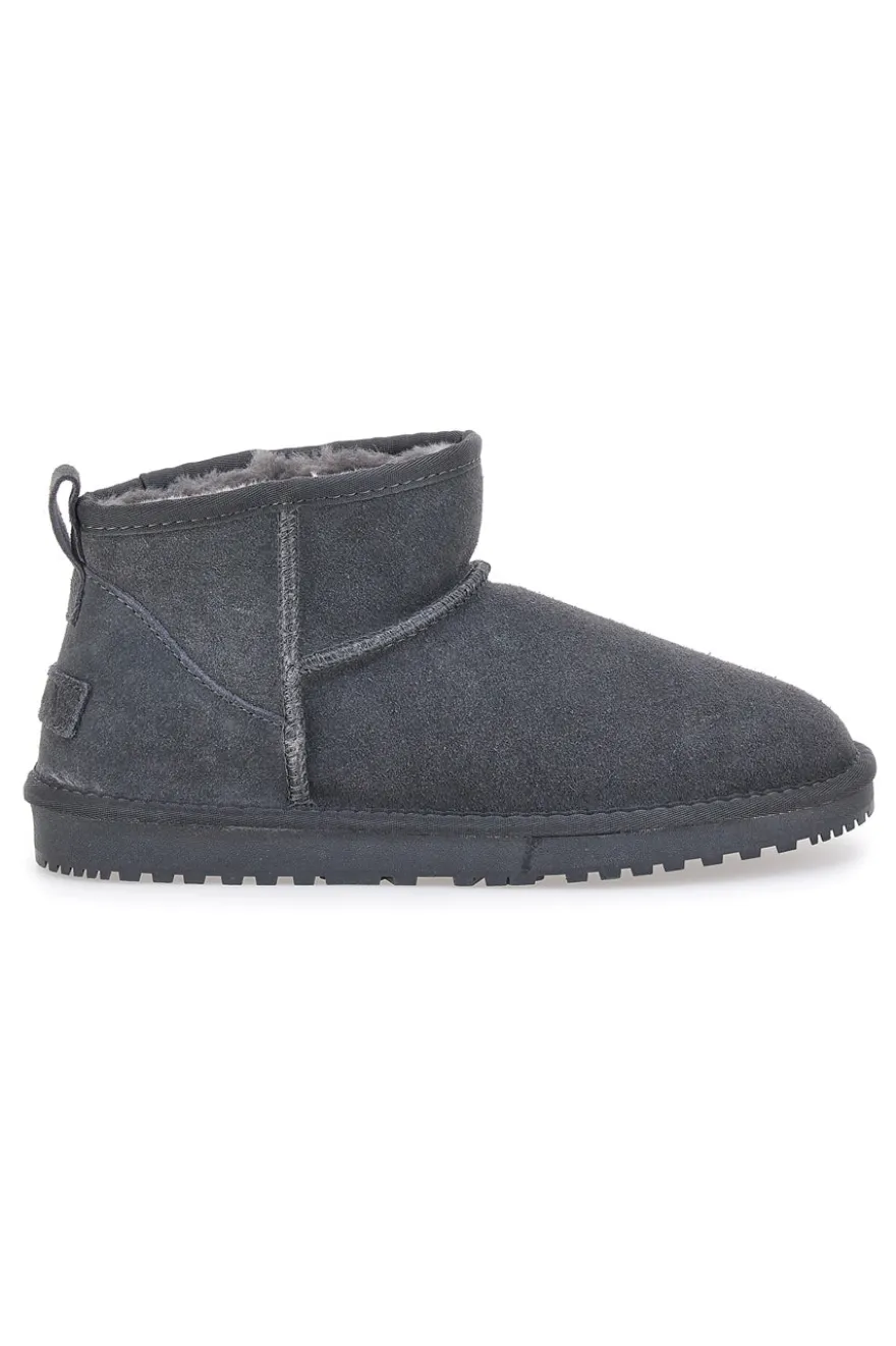 Graue Stiefeletten mit Fell Max Dillan 5522