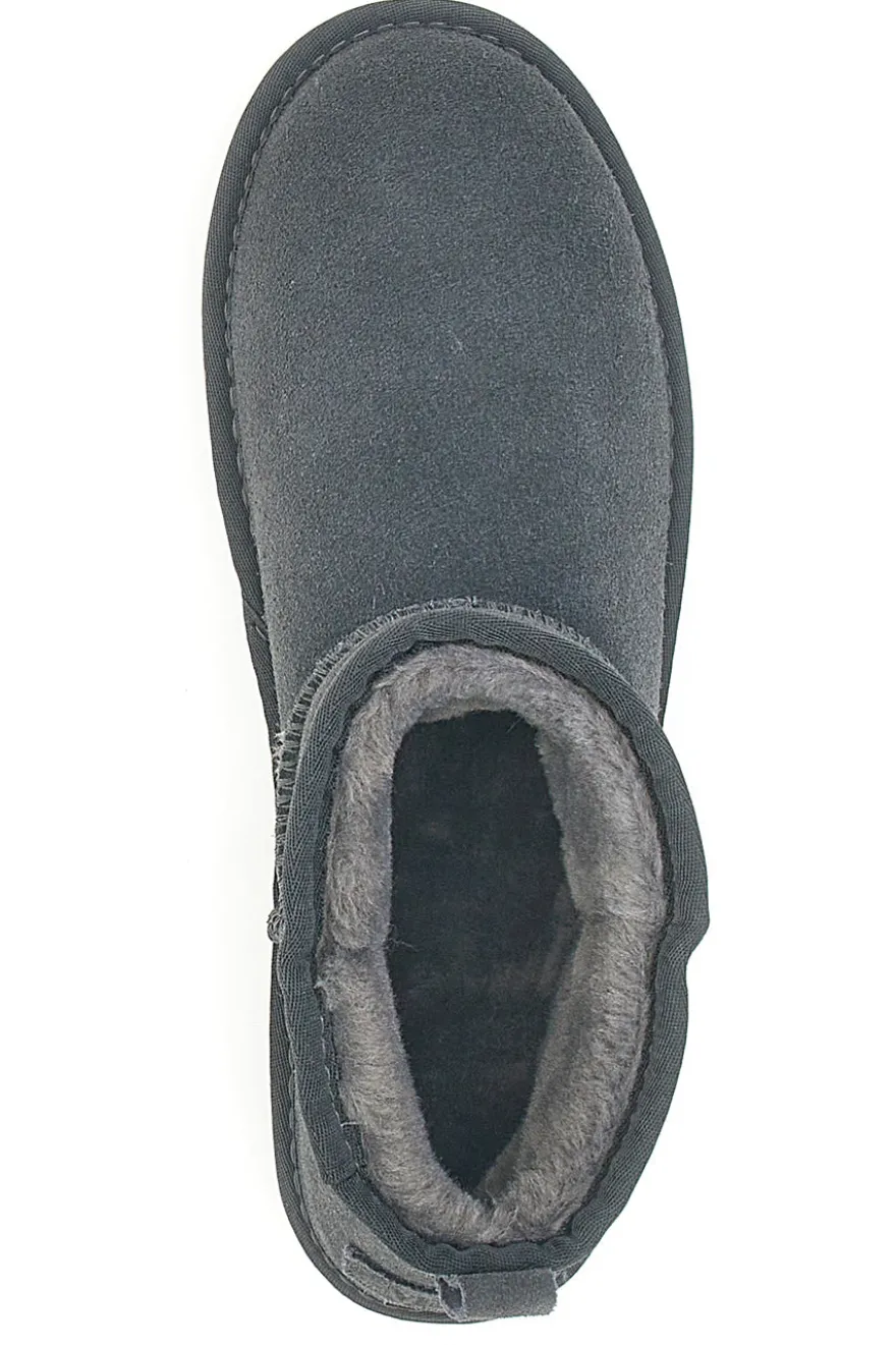 Graue Stiefeletten mit Fell Max Dillan 5522