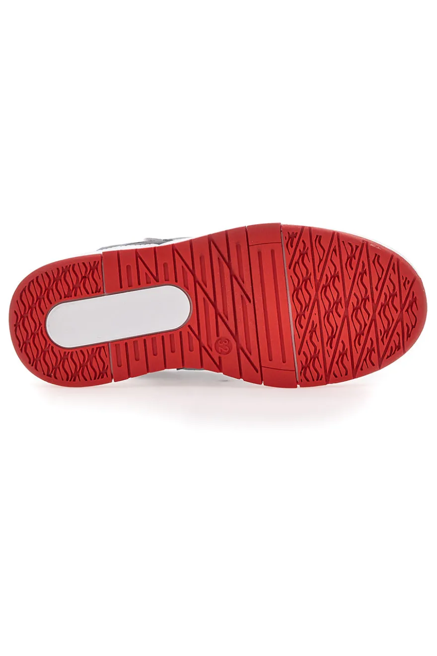 Graue und schwarze Mid-Cut-Sneaker PITT KIDS K22879