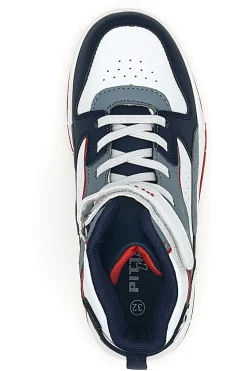 Graue und schwarze Mid-Cut-Sneaker PITT KIDS K22879