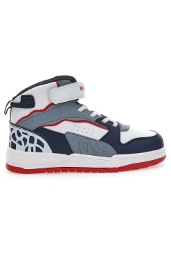 Graue und schwarze Mid-Cut-Sneaker PITT KIDS K22879