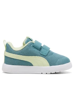 Grün Gelb Riemchenschuhe Puma Courtflex V3 Mesh Inf