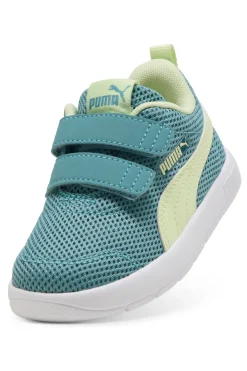 Grün Gelb Riemchenschuhe Puma Courtflex V3 Mesh Inf