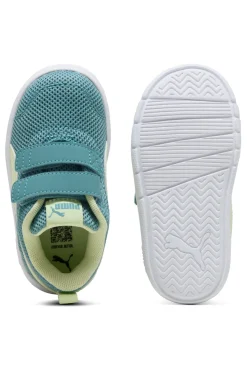 Grün Gelb Riemchenschuhe Puma Courtflex V3 Mesh Inf