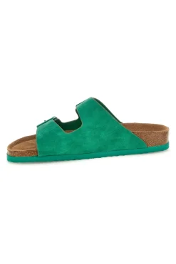 Grüne Hausschuhe mit doppelter Schnalle Superga S11U109