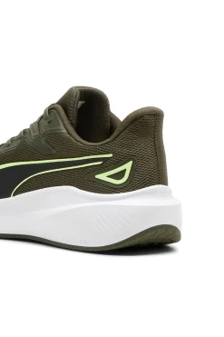 Grüne Laufschuhe mit weißer Sohle Puma Skyrocket Lite