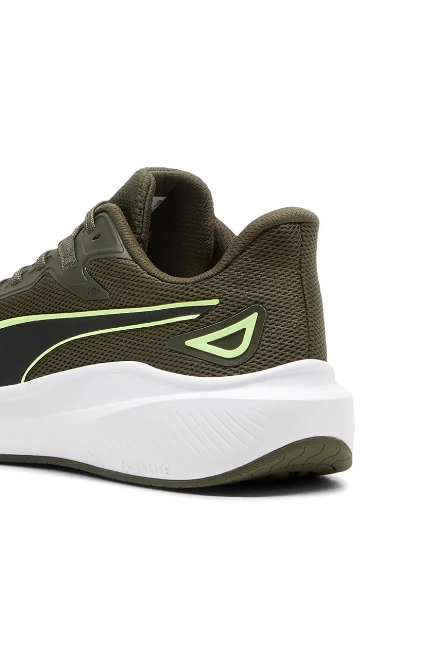 Grüne Laufschuhe mit weißer Sohle Puma Skyrocket Lite