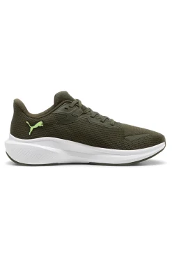 Grüne Laufschuhe mit weißer Sohle Puma Skyrocket Lite