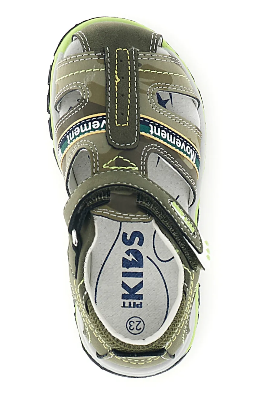 Grüne Sandalen mit Riemenverschluss Pitt Kinder 15111