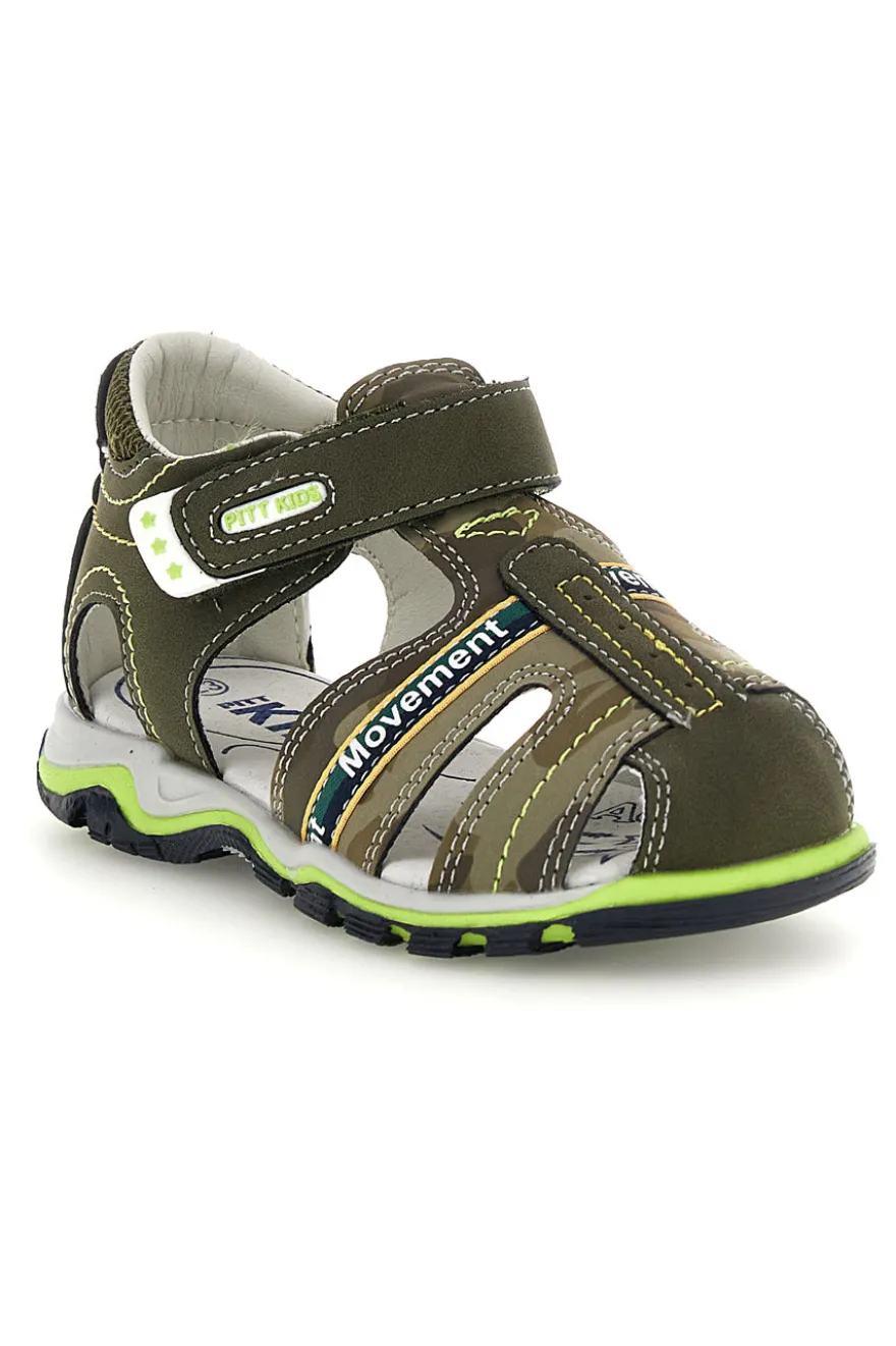 Grüne Sandalen mit Riemenverschluss Pitt Kinder 15111