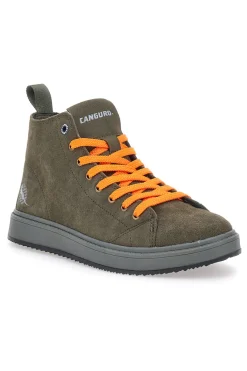 Grüne Sneaker mit austauschbaren Schnürsenkeln Canguro 817
