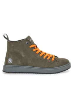 Grüne Sneaker mit austauschbaren Schnürsenkeln Canguro 817