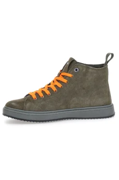 Grüne Sneaker mit austauschbaren Schnürsenkeln Canguro 817