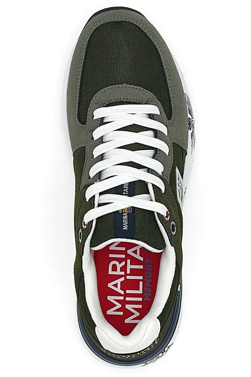 Grüne Sneakers mit Memory Soft Navy MM2281