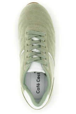 Grüne Turnschuhe mit Schnürsenkeln und minimalem Design Café Kosten 85RCO72101