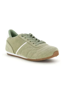Grüne Turnschuhe mit Schnürsenkeln und minimalem Design Café Kosten 85RCO72101