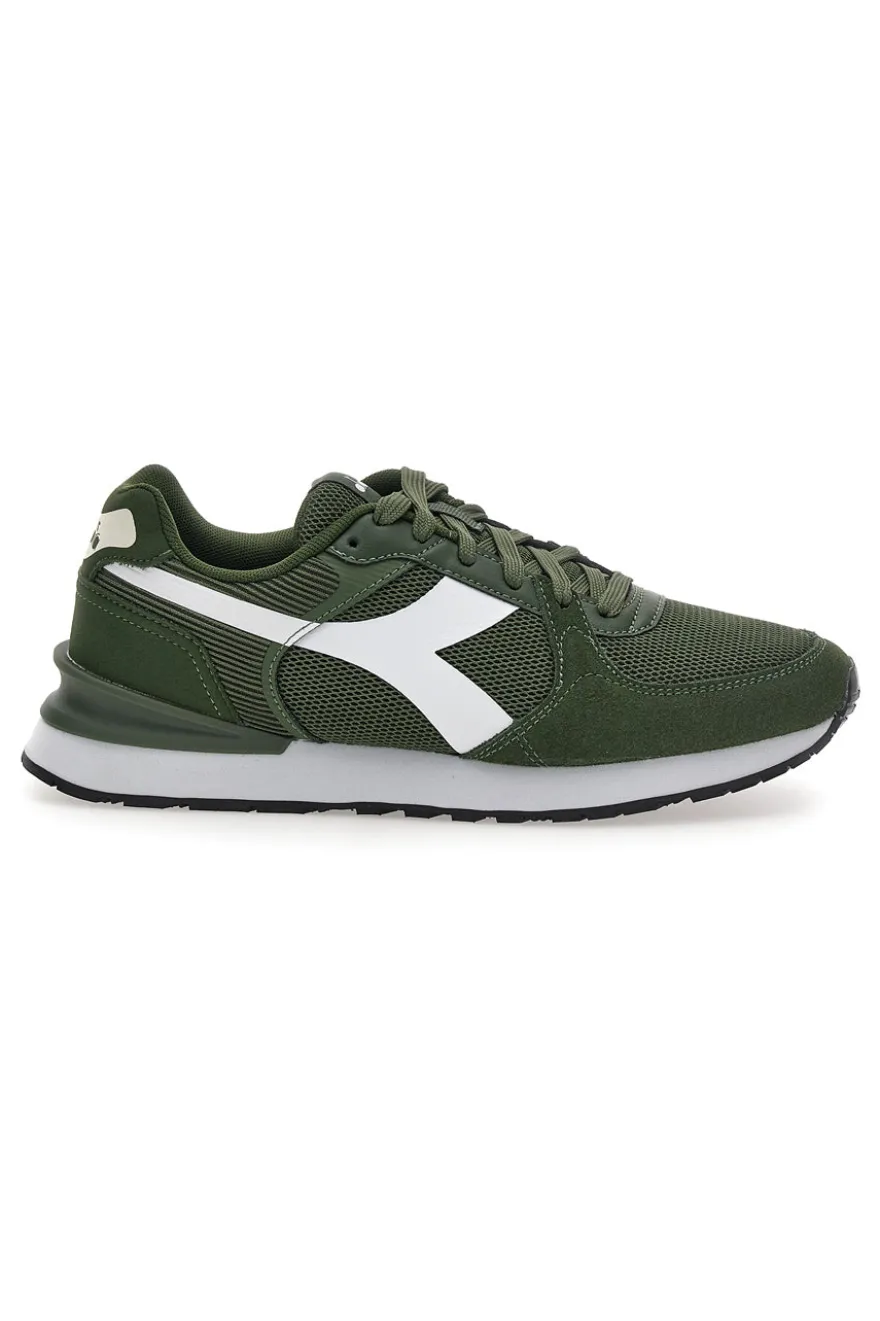 Grüne Turnschuhe mit weißen DD Comfort Details Diadora Fenice