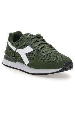 Grüne Turnschuhe mit weißen DD Comfort Details Diadora Fenice