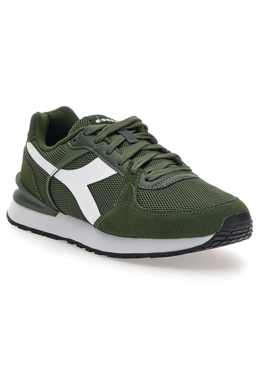 Grüne Turnschuhe mit weißen DD Comfort Details Diadora Fenice