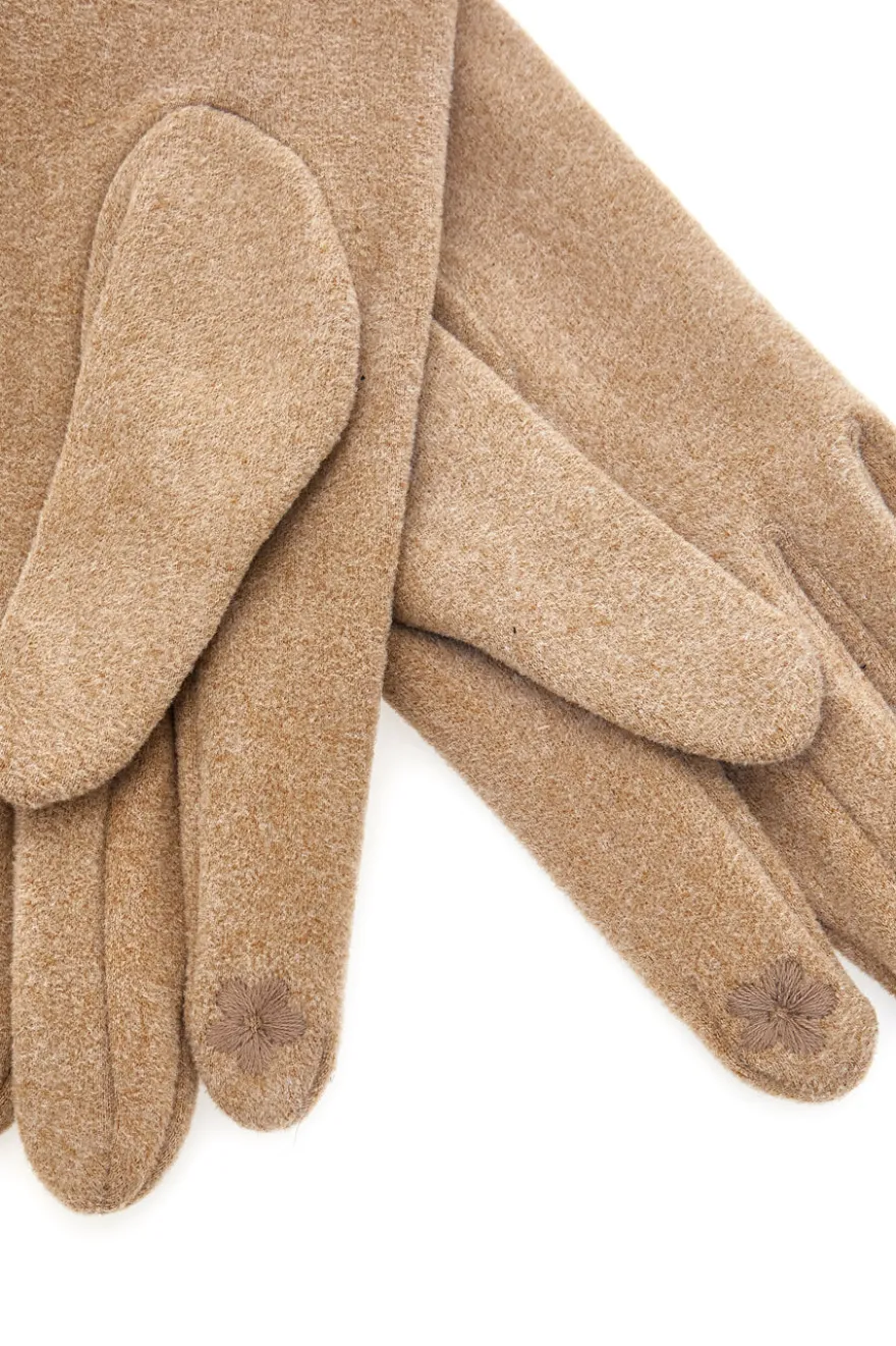 Guanti beige touch screen con interno caldo Biagiotti LB25W908-20
