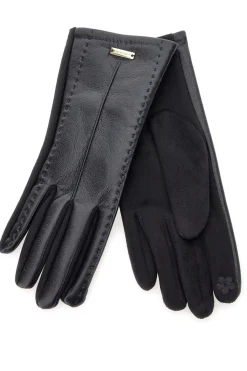 Guanti neri eleganti effetto pelle touch screen Biagiotti LB25W910-20