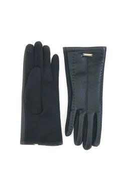Guanti neri eleganti effetto pelle touch screen Biagiotti LB25W910-20