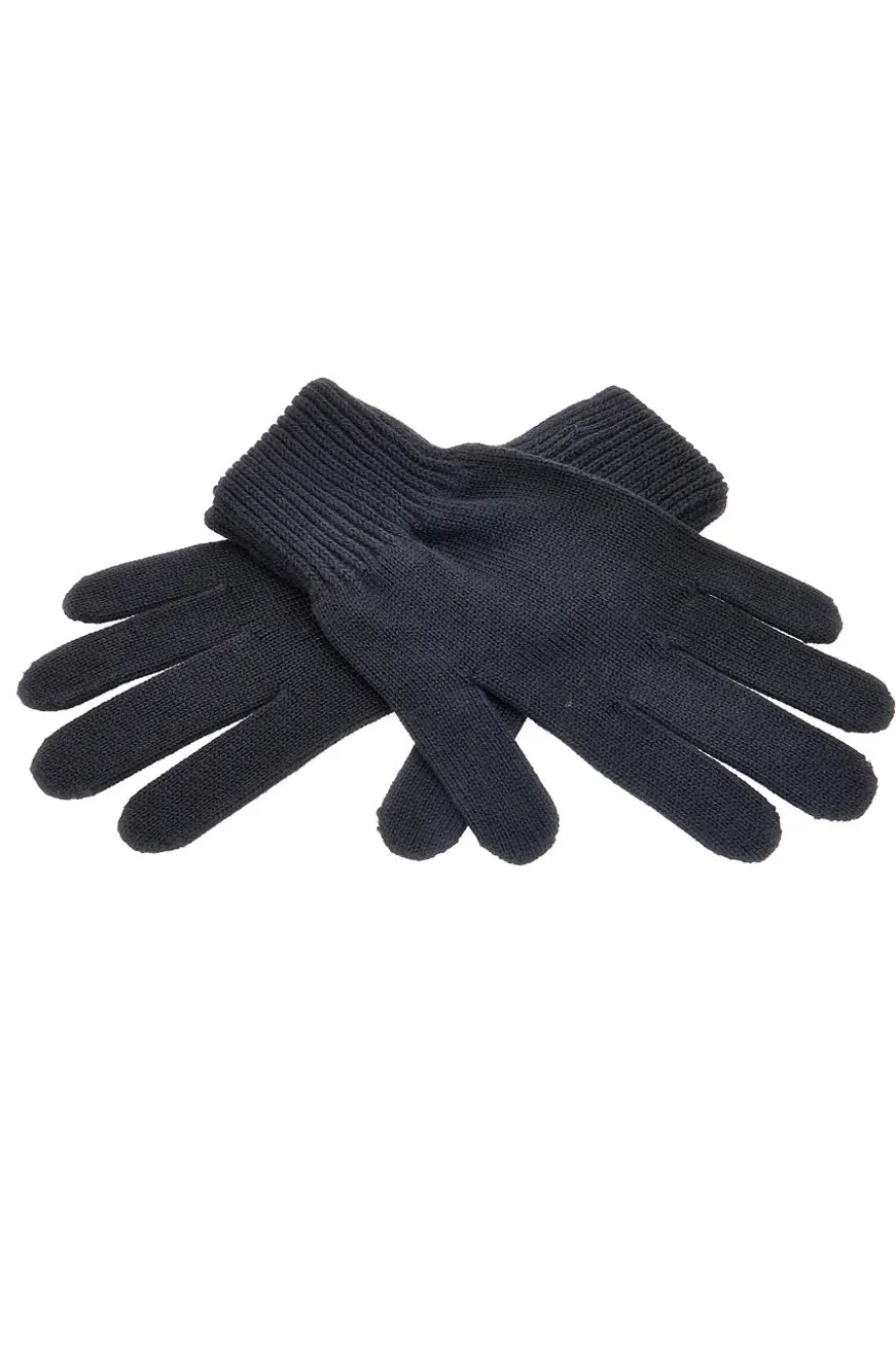 Guanti neri in maglia 100% cotone Tommy Jeans Heritage Gloves