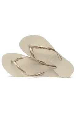 Havaianas Slip Top Cremefarbene Flip-Flop-Hausschuhe