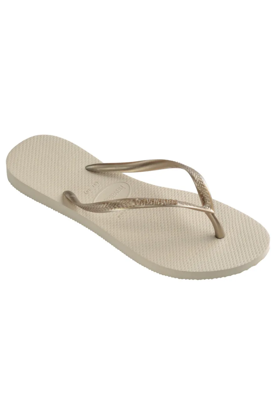 Havaianas Slip Top Cremefarbene Flip-Flop-Hausschuhe