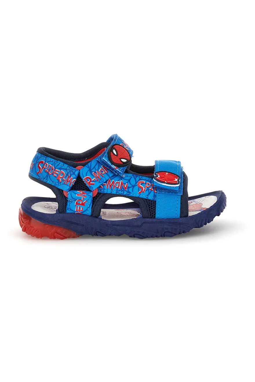 Hellblaue Sandalen mit Riemen und Spiderman-Leuchten R1310666T10