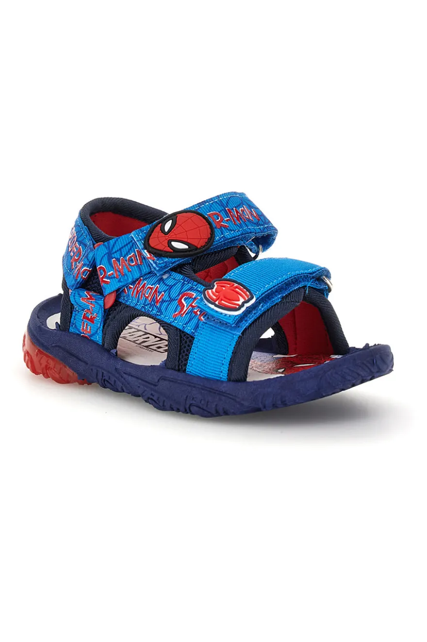 Hellblaue Sandalen mit Riemen und Spiderman-Leuchten R1310666T10