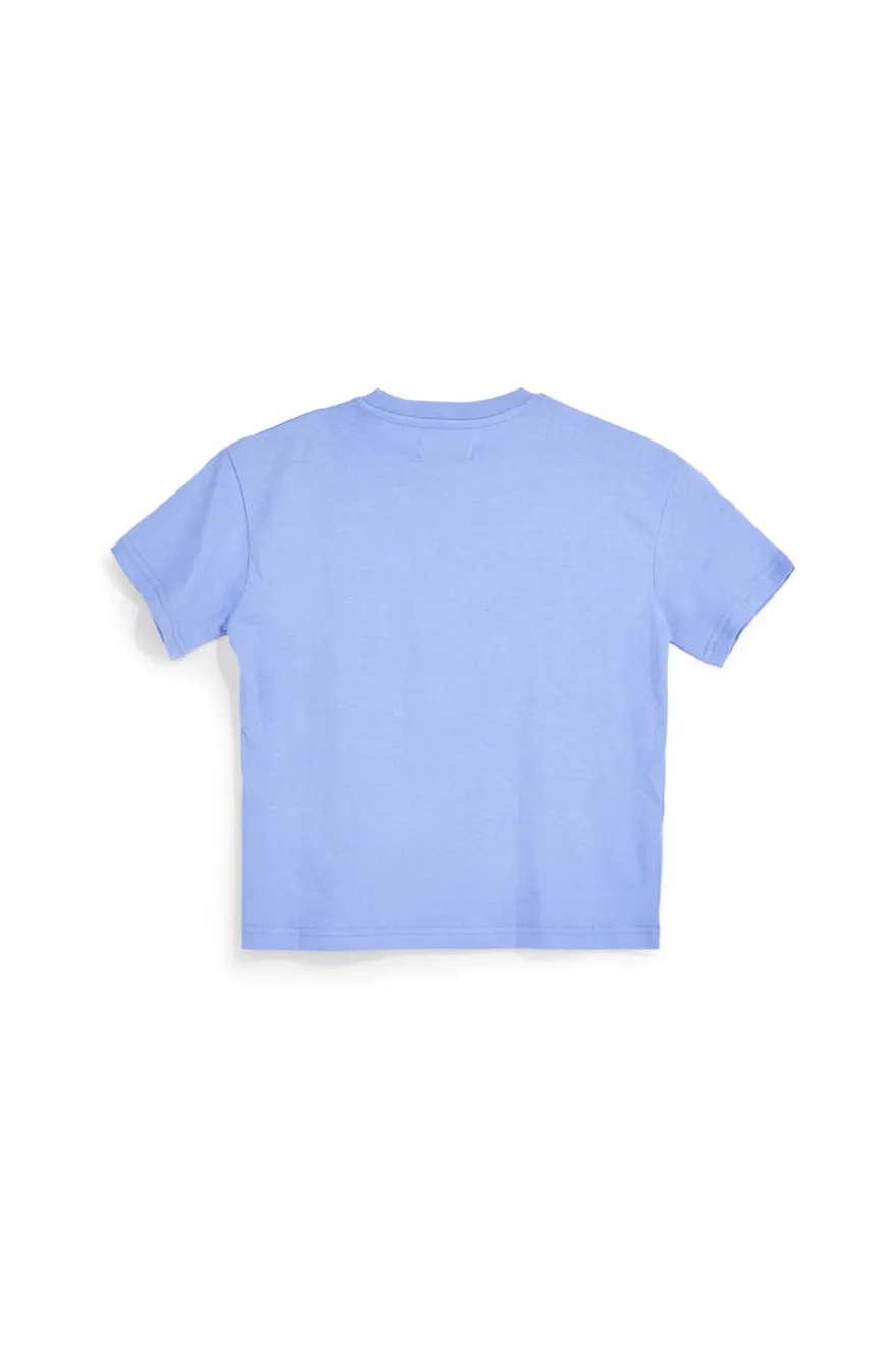 Hellblaues T-Shirt mit Love Pitt Kinderaufdruck PT-G-T-9047