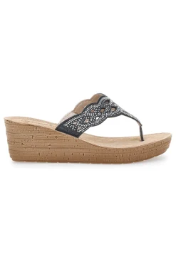 Inblu 45 GM Wedge Flip-Flops Schwarz