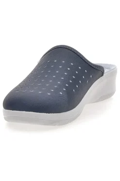 Inblu 5033 perforierte blaue Berufspantoffeln mit anatomischem Fußbett