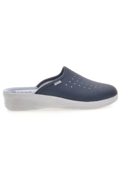 Inblu 5033 perforierte blaue Berufspantoffeln mit anatomischem Fußbett