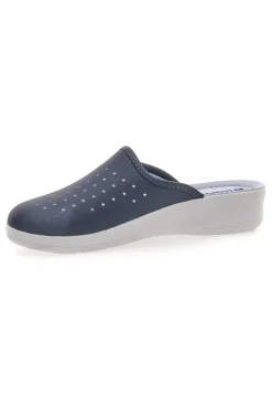 Inblu 5033 perforierte blaue Berufspantoffeln mit anatomischem Fußbett