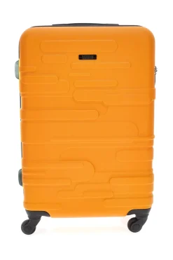 Indigeno Metrolitano 177/G 4-Rad TSA-zertifizierter orangefarbener Hartschalen-Trolley