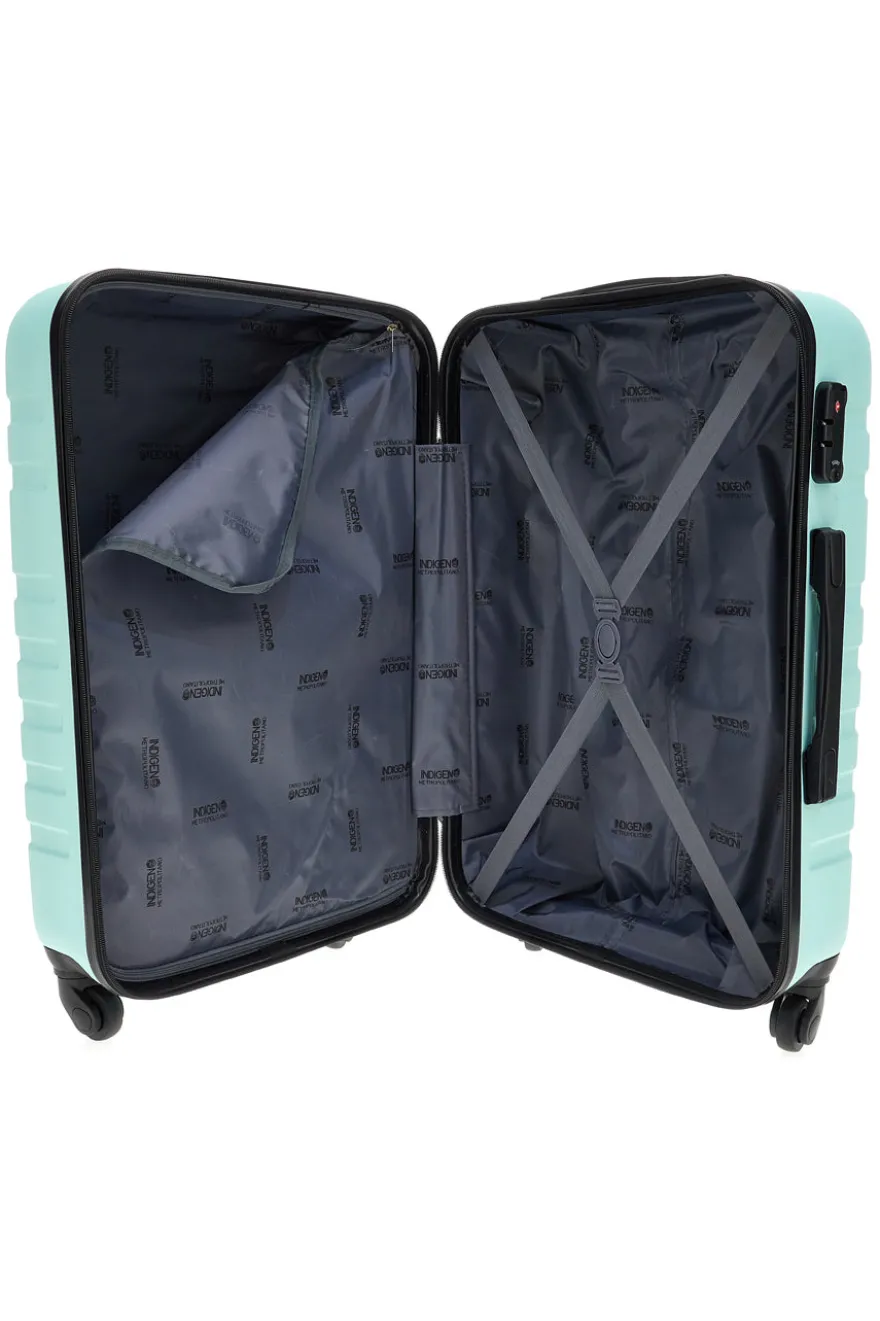Indigeno Metropolitano 178/P Kleiner blauer Hartschalenkoffer mit TSA-Schloss