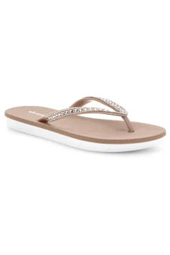 Infradito beige con strass Superga S24S728