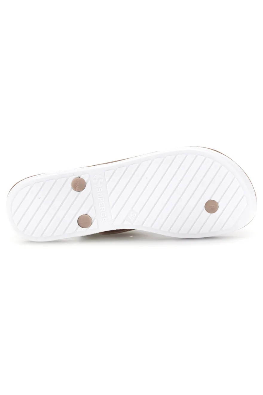 Infradito beige con strass Superga S24S728