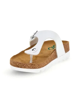 Infradito bianche con sottopiede in vera pelle Pittarello Bio 335P2177SR