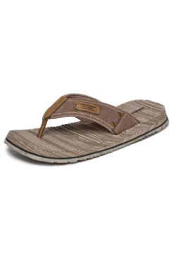 Infradito marroni con fascia in tessuto Skechers Quill Sea Side