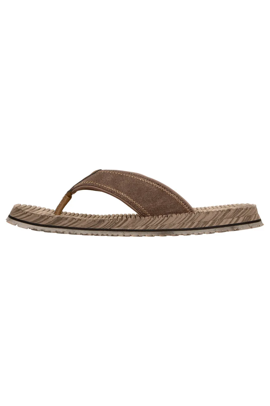 Infradito marroni con fascia in tessuto Skechers Quill Sea Side