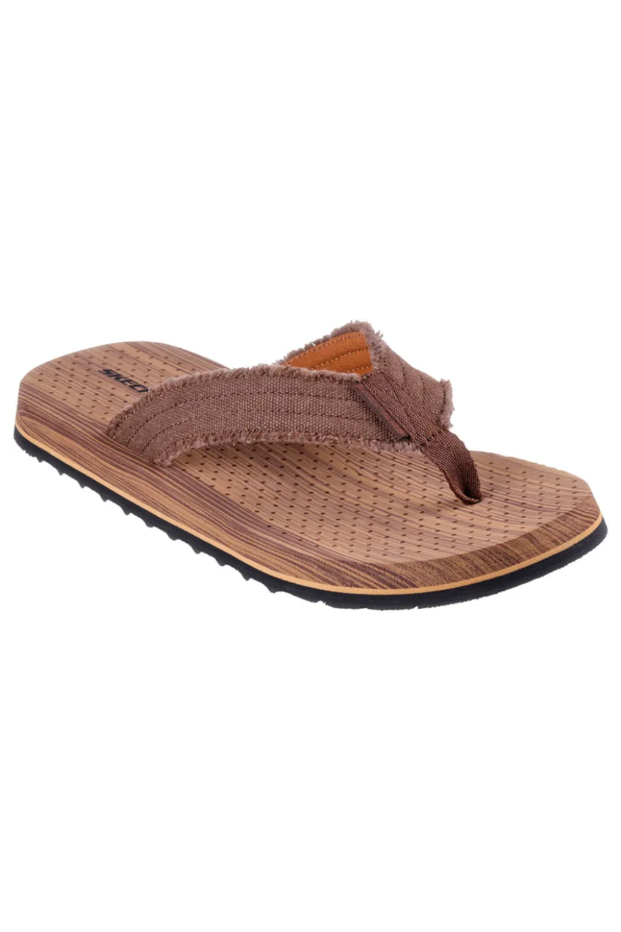 Infradito Marroni con Tomaia in Canvas Skechers Tantric - Fritz
