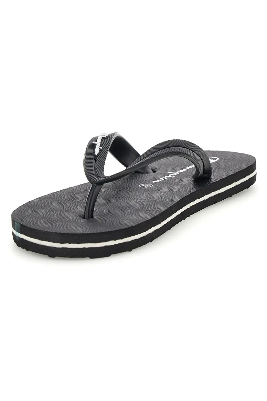 Infradito nere con fascetta nera Champion Big classic evo ii
